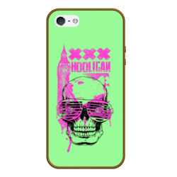 Чехол для iPhone 5/5S матовый Hooligan - skull