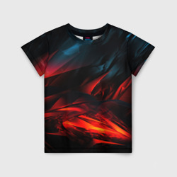 Детская футболка 3D Red    black  abstract