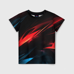 Детская футболка 3D Red  black  abstract