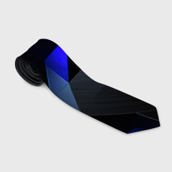 Галстук 3D Black blue abstract