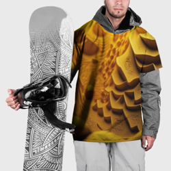 Накидка на куртку 3D Желтая объемная абстракция