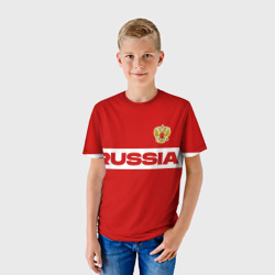 Детская футболка 3D Russia - красно-белый - фото 2
