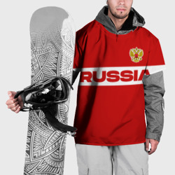 Накидка на куртку 3D Russia - красно-белый