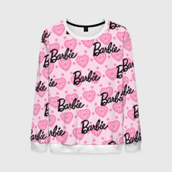 Мужской свитшот 3D Логотип Барби и розовое кружево