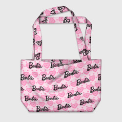 Пляжная сумка 3D Логотип Барби и розовое кружево