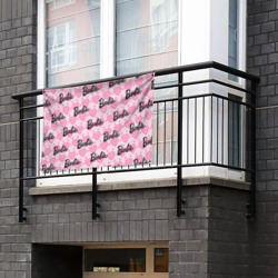 Флаг-баннер Логотип Барби и розовое кружево - фото 2