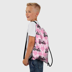 Рюкзак-мешок 3D Логотип Барби и розовое кружево - фото 2