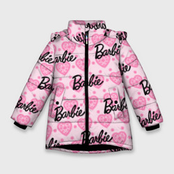 Зимняя куртка для девочек 3D Логотип Барби и розовое кружево