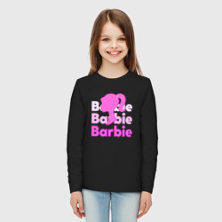 Детский лонгслив хлопок Логотип Барби объемный - фото 2