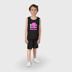 Детская пижама с шортами хлопок Логотип Барби объемный - фото 2