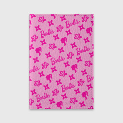 Обложка для паспорта матовая кожа Барби паттерн розовый