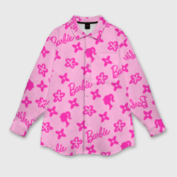 Женская рубашка oversize 3D Барби паттерн розовый