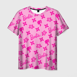 Мужская футболка 3D Барби паттерн розовый