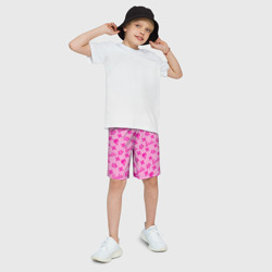 Детские спортивные шорты 3D Барби паттерн розовый - фото 2