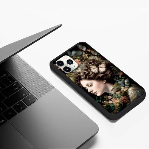 Чехол для iPhone 11 Pro Max матовый с принтом Девушка с волшебными волосами, фото #5