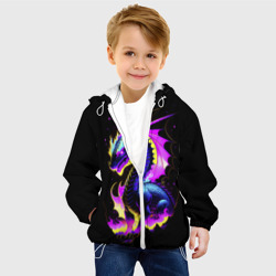 Детская куртка 3D Неоновый космический дракон - фото 2