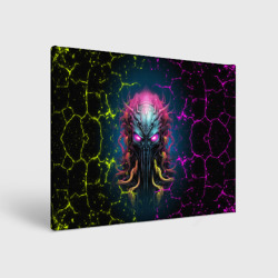Холст прямоугольный Alien - neon style