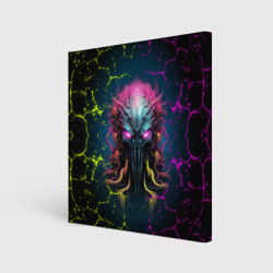 Холст квадратный Alien - neon style