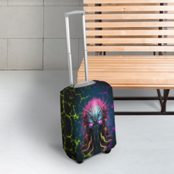 Чехол для чемодана 3D Alien - neon style - фото 2