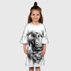 Детское платье 3D Попугай ара в старинных очках - фото 2