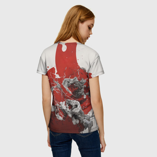 Женская футболка 3D Боевая кицунэ, цвет 3D печать - фото 4