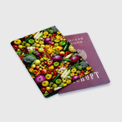 Обложка для паспорта матовая кожа Свежие овощи и фрукты - фото 2