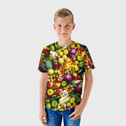 Детская футболка 3D Свежие овощи и фрукты - фото 2