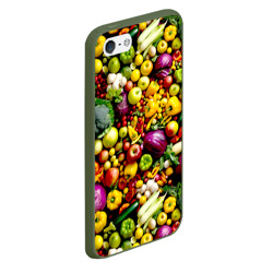 Чехол для iPhone 5/5S матовый Свежие овощи и фрукты - фото 2