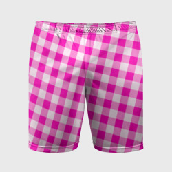 Мужские шорты спортивные Розовая клетка Барби