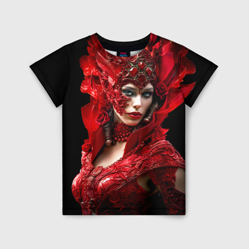 Детская футболка 3D Красная королева, цвет 3D печать