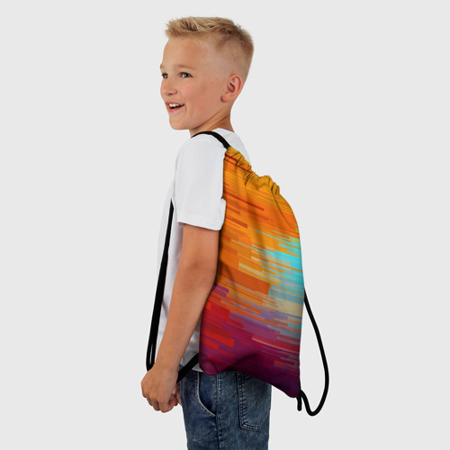 Рюкзак-мешок 3D Цветной глитч - фото 3