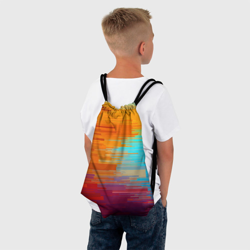 Рюкзак-мешок 3D Цветной глитч - фото 4