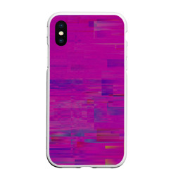 Чехол для iPhone XS Max матовый Фиолетово византийский глитч