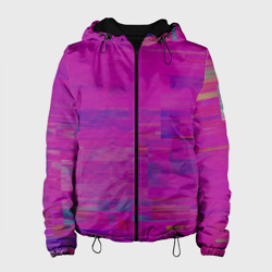 Женская куртка 3D Фиолетово византийский глитч