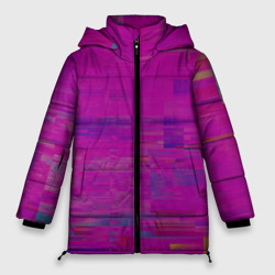 Женская зимняя куртка Oversize Фиолетово византийский глитч