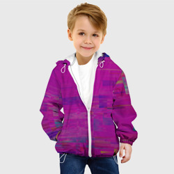 Детская куртка 3D Фиолетово византийский глитч - фото 2