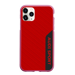 Чехол для iPhone 11 Pro Max матовый Audi sport carbone