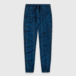 Мужские брюки 3D Стилизация трава тёмно-синий