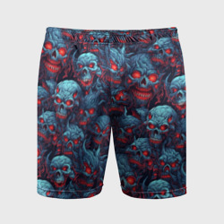 Мужские шорты спортивные Monster demonic skulls pattern