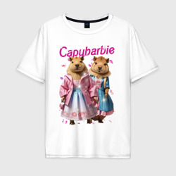 Мужская футболка хлопок Oversize Капибарби - Барби