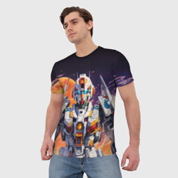 Мужская футболка 3D Мобильный воин Гандам - фото 2