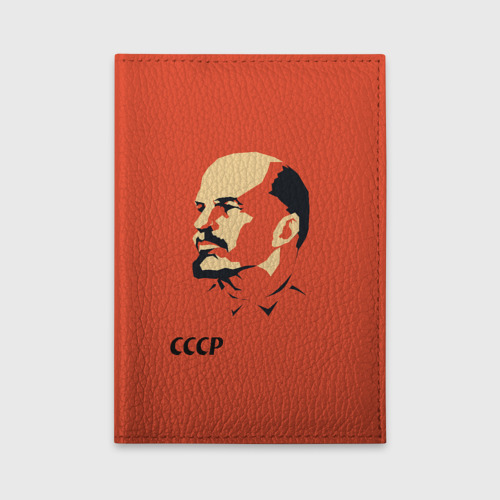 Обложка для автодокументов СССР Ленин жив, цвет красный