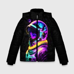 Зимняя куртка для мальчиков 3D Девчонка-космонавт - неоновое свечение