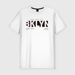 Мужская футболка хлопок Slim Brooklyn, bklyn