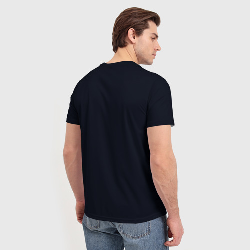 Мужская футболка 3D Глубокий чёрно-синий однотонный, цвет 3D печать - фото 4