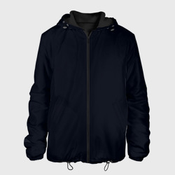 Мужская куртка 3D Глубокий чёрно-синий однотонный