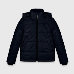 Зимняя куртка для мальчиков 3D Глубокий чёрно-синий однотонный