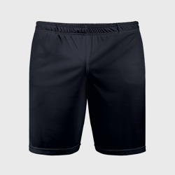 Глубокий чёрно-синий однотонный – Мужские шорты спортивные с принтом купить