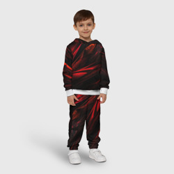 Детский костюм с толстовкой 3D Black red background - фото 2