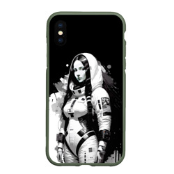 Чехол для iPhone XS Max матовый Красивая девчонка - космонавт NASA